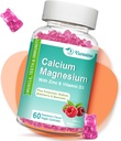 Visoka absorpcija Kalcijev Gumiji, Kalcij Magnezijev cink z magnezijevim glicinatom, kalij, Vitamin D3 za ženske & moški- malina Okus 60 Cts