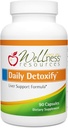 Wellness Resources Daily Detoksify with Silymarin, Dandelion, RA Lipoic Acid, NAC, Klorella in More za podporo jeter in celovito razstrupljanje (90 kapsul)