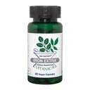 Vitanica Iron Extra, železov dodatek Okrepljena absorpcija z vitaminom C 500mg, metilfolat 400mcg, B12 Vitamin 500mcg, kalcij, rumeni dok, izvleček korenin in koprive, Vegan, 60 kapsul