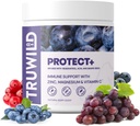 TruWild Protect+ Veganska Imunska podpora & Antioksidant, Vse naravni vitamin C, cink, magnezij, Resveratrol, Acai, Non GSO, Gluten brez kapsule dodatek Izdelano v ZDA cGMP, 30 Servings