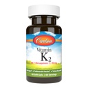 Carlson - vitamin K2 MK-7 (menakinon), 90 μg, podpora za kosti, biorazpoložljivost kalcija, K2 Vitamin, vitamin K-2, 60 Softgels