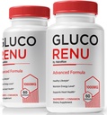 (2 pakiranji) Gluco Renu kapsule, uradne tablete GlucoRenu, naravna podpora za zdrave ravni, cirkulacijo in ravnotežje, Premium formula za čiščenje krvnih žil, GlucoReNu Glyco Optimizer (120 kapsul)