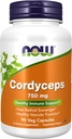 NOW Foods Supplements, Cordyceps (Cordyceps sinensis)750 mg, Zdrava imunska podpora*, 90 Veg kapsule