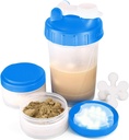 16oz Protein Shaker Steklenica s Shaker žogo in 2 Skladiščni vrči 