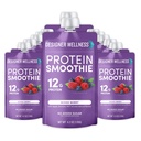 Oblikovalec Wellness Protein Smoothie, Real Fruit, 12g Beljakovine, Nizki ogljikovi hidrati, Nič dodanega sladkorja, Gluten-free, Ne-GMO, Brez umetnih barv ali arom, Mešano jagode, 12 Število