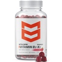 MTN OPS Vitamin D3 K2 Gummies, 5000 i.e. vitamin D3 in vitamin K2 MK7, naravno brez glutena z naravno jagodno aromo, 60 Soft Chew Gummies, 60 Serving na kontejner