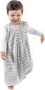 Woolino 4 Sezona Baby Sleep Bag z nogami, Merino Wool in Organic Cotton Walker Sleep Bag, Toddler Sleep Bag, 18-36m, Siva