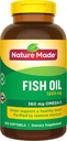 Ribje olje, narejeno iz narave 1200 Mg (360 Mg Omega-3) 200 tekoči softgels