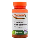 Vitamin E kot dl-Tokoferil acetat in d-Alfa-Tokoferol Plus selen, antioksidant dodatek, Imunska podpora, Podpira zdravo kožo, Gluten-free, Non-GMO, 90 mehkih gelov Izdelano v ZDA