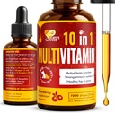 Canis&Cattus 10-in-1 Multivitaminski za pse in mačke – Dnevni glukozamin, Vitamin B, C & D3 Podpora – Tekoči dodatek z brusnico in MSM – 2 oz
