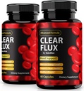(2 paketa) Počisti tablete za fluks, uradne kapsule za ClearFlux, vse-naravna podpora, Premium podpora za ohranjanje stabilnih ravni in zdrave cirkulacije, Naravne Clear Flux Health Review (120 kapsul)