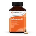 LifeSeasons Inflamma-X Joint & Tsue Support Supplement – Podpira mišično udobje, regeneracijo in prilagodljivost – Herbal Formula s kurkuma, Bromlein, Protease – 60 kapsul