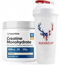 Zmečkan kreatin in stresalnik – mikroniziran kreatin prašek (250g, 50 servingov) + 28oz Leak-Proof BPA-free Shaker steklenička za optimalno mešanje