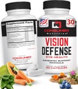 Eye Health dopolnila za odrasle - Podpira in ščiti zdravje oči z vitaminom A, lutein, tavrin, korenino kurkuma, izvlečkom grozdnega semena in mleko osliča - Vision Defense 60 Ct