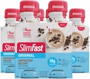 SlimFast meal zamenjava Shake, Original Cappuccino Delight, 10g pripravljen za pitje beljakovin za hujšanje, 11 Fl. Oz steklenica, 4 Število (Pack of 3) (Packaging May Vary)
