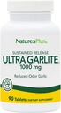 NaturesPlus Ultra Garlite 1000 mg - 90 tablet - Zmanjšano - Odor Česen - Hranilna podpora za prosto-radikalno obrambo in imunskega zdravja - Trajen izpust - 90 Serving