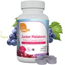 Zahler 1MG Otroški melatonin za otroke - podpora za spanje in kakovost počitek za starost 4+ Okusna Natural Grape Flavor - Non GSO Kosher majhen odmerek otroci melatonin 1 MG (120)