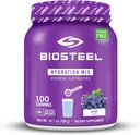 BioSteel Zero Sugar Hydration Mix, Velika degustacija Hidracija s 5 Essential Electrolities, Grozdna aroma, 100 Serving na Tub