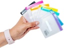 MUMI Mini Zipper Komplet vrečk – 7 majhne vrečke Clear Zip Lock za večkratno uporabo z zapisanimi nalepkami za potovanja, Medicina, ličila, tablete, majhne vrečke kozmetičnega organizatorja za torbico, Office, Plastic shranjevanje