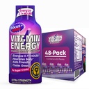Vitamin Energija Fokus+ Ekstra Energija Shot Berry 48 Pack, 260mg Naravni kofein, B-vitamini, CoQ10, Aminokisline, Fokus, Produktivnost in čistost, Nič sladkorja, Gluten-free, 1,93 fl oz