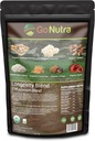 Go Nutra - Organic 7 Goba dopolnilo, Dolgoživost gob v prahu z levjo grivo, Chaga, Shiitake, Maitake, Reishi, Tremella, in Cordyceps gobe, Non-GMO, Gluten-free, Vegan, 4 oz