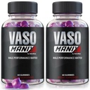 (2 paket) VasoManix Gumies, Vaso Manix Classic moški dodatek, Vse naravne formule za moške, Premium Gummy za podporo uspešnosti, Zaupanje in splošno zdravje, Uradna mnenja (120 Gummies)