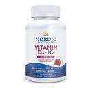Nordic Naturals Vitamin D3 + K2 Gummies, Granatno jabolko - 60 Gummies - 1000 i.e. vitamin D3 + 45 μg K2 - odličen okus - zdravje kosti, spodbuja zdravo delovanje mišic - Non-GMO - 60 Servings