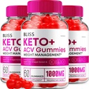 (3 pakiranja) Bliss Keto ACV Gumies Napredno hujšanje, Bliss Keto + ACV Gumies Apple Cider Vinegar Keto Bliss ACV Gumies Dietni dodatek Bliss Keto Gumies Ocene (180 Gumies)