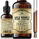 HERBALIOUS Milk Thistle Extract - Vse naravno čiščenje in razstrupljanje dodatek za podporo jeter, imunski sistem Boost in zdravje kože - Silymarin Nutritional dodatek - 2 fl Oz