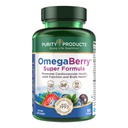 Proizvodi čistosti OmegaBerry Ribje olje w/vitamin D3 + organska Acai Super Formula - 1875 mg koncentrirane, molekulsko destilirane, Ultra Pure Omega-3s 1080 mg EPA + 720mg DHA + 120 mg DPA - 90