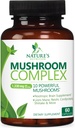 Možganska dopolnila za gobe 1330 mg - 10 v 1 visokomočnega kompleksa gob z levjo grivo, Turčija rep, Reishi, Cordyceps, Chaga & Brain Nootropic Complex za spomin in fokus podporo - 60 kapsul