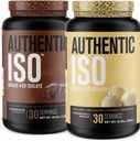 Jacked Factory Verodostojni ISO Grass Fed Whey Protein Isolate Powder - Low Carb, Ne-GMO Muscle Building Protein w/No Fillers (Chocolate, 30sv) & (Vanilla, 30sv)