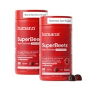 humanN SuperBeets Heart Gummies - Beet Gummy s srčno-zdravo energetsko podporo, izvleček grozdnega semena in pesa v prahu, brez sladkorja - Granatna jagoda okus, 120 Count