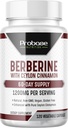 Probase Nutrition Berberine z ekstraktom cimet - brez glutena in vegana - 120 kapsul - 1200 mg na postrežbo