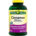Prehranska dopolnila za cimet Spring Valley, 1000 mg, 400 vegetarijanskih kapsul - presnovna podpora. Vključuje Lepilo.