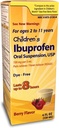 Taro Otroški Ibuprofen peroralna suspenzija 100 mg na 5 ml, 4 Fl Oz, Pain Reliever in Reduciralec vročine za starosti 2-11 let, Dye-free, Berry Flavor