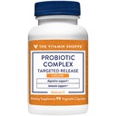 Vitamin Shoppe Probiotic Complex 4 milijard CFUs– Ciljna release Veggie Caps – Podpira črevesno zdravje in prebave z ravnotežjem probiotičnih sevov (90 Zelenjavne kapsule)