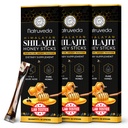 Himalajski šilajit Medene palice za moške in ženske - 75%+ Fulvic Acid & Trace Minerals - Surovi Med, Saffron & Himalajski Šilajit Resin - Stamina, Performance & Energy Support - (Pack of 30)
