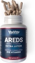 AREDS Lutein Eye Vitamini VisiVite - Lutein Dodatki za oči brez beta karotena - Lutein za oči - Dodatki za oči za odrasle - 60 kapsul