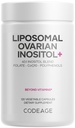Koda Liposomski inozitol jajčnika+ dodatek - Myo-Inositol & D-Chiro-Inositol 40:1 Mešanica, Folat 5-MTHF, CoQ10, Pomegranat & Wild Blueberry, liposomska dostava, ne-GMO, Gluten-free - 120 kapsul