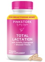 Pink Stork skupaj Dojenje Dopolnilo za oskrbo z mlekom, organski Fenugreek in Alfalfa za podporo Dojenje, Mlečni pretok, in proizvodnjo, Poporodni esenciali - 60 kapsul