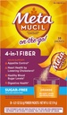 Metamucil Fiber 4-v-1 Psyllium Fiber dodatek v prahu brez sladkorja v prahu enodelni servirni paketi oranžna aromatizirana pijača 2 škatle po 30 paketov (OLD)