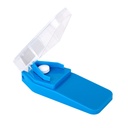 EZY DOZE tablete Cutter in Splitter, Varno cuts velike, majhne in majhne tablete, vitamini, tablete na pol, Natančno enostavno rezanje, Nerjaveče jeklo rezilo, Potovanje Sized, enostaven za uporabo, Barvno maj Vary, BPA brezplačno