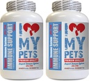 Ljubim svoje PETS LLC Dog Immune Treatments - PET Immune Support - Psi in mačke - Booster - zdravo - Ashwagandha za pse - 120 Zdravljenja (2 steklenici)