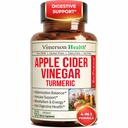 Organski jabolčni kis s kurkumin dopolnilo & Ginger za prebavno zdravje, Presnova, Energy & Joint podpora - Organic Turmeric & Apple Cider Vinegar kapsule. 60 Veganske ne-GMO pokrovčki