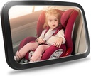 Shynerk Baby Car Ogledalo, Varnost avto sedež Ogledalo za zadnji obraz otroka s širokim kristalno čistim pogledom, Shatterproof, 360° Rotacija, Crash preizkušen in certificiran