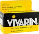 Vivarin Kofein Pomoč za pripravljenost, Tablete 40 ea (Pack z 2)