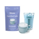 Blume Superfoods Latte - Modra sivka v prahu z modrim Spirulina in Kokosovo mleko, Kofein brezplačno, Nizka Sugar, Organic, Keto prijazno, Vegan, podpira spanje in umirjenost, Lavender Latte- 25 Servings