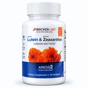 Bricker Labs Natural Lutein + Zeaksantin Eye Supplement – Podpira zdravje oči, možganov in kože z makularnimi karotenoidi, Vrhunska biološka razpoložljivost, AREDS2 Izbrani Lutein Vir – 60 Soft Gels