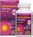 Naravni dejavniki, Vitamin B12 Metilkobalamin 1.000 μg, Ponuja najbolj metabolično aktivno obliko B12, hitro raztapljanje tablete